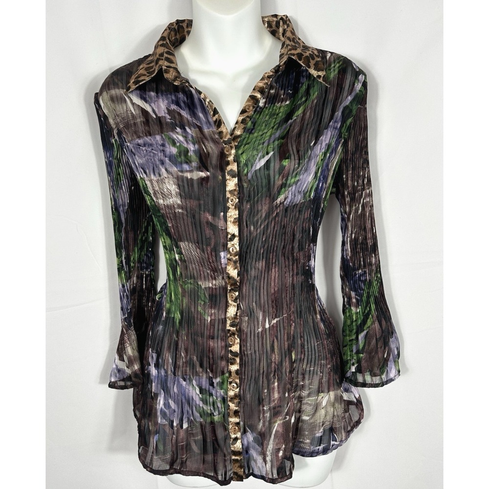 Mesmerize Top Size M Boho Forest Fairy Grunge Artsy Witchy Bell Sleeve Mob Wife - Picture 2 of 11